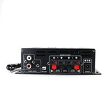 Audio Power Amplifier Stereo Speaker BluetoothAmp Receiver with Power Supply,Remote Control,FM Antenna for Car Home Bar Party