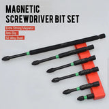 6 pcs Magnetic Screwdriver Bit Set,Bits S2 Impact Magnetic.Strong Magnetic Anti-Slip Screwdriver Bit Set.Steel Phillips Cross