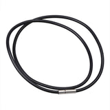 Waterproof Braided Leather Cord Chain Necklace, Men Women DIY Woven Wax Rope Chain for Pendant, 2.8mm Width, 19.68" Length
