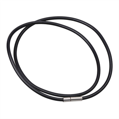 Waterproof Braided Leather Cord Chain Necklace, Men Women DIY Woven Wax Rope Chain for Pendant, 2.8mm Width, 19.68" Length