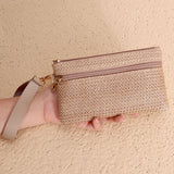 3 pcs Clutch Purses for Women Summer hollowed out Woven Beach Straw Purse Wristlet Wallets Handbag Multiple In Australia - Darrahopens
