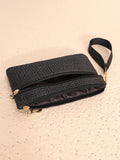 3 pcs Clutch Purses for Women Summer hollowed out Woven Beach Straw Purse Wristlet Wallets Handbag Multiple