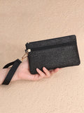 3 pcs Clutch Purses for Women Summer hollowed out Woven Beach Straw Purse Wristlet Wallets Handbag Multiple