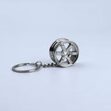 5 pcs Car Keychain,Zinc Alloy Car Wheel Keychain Tire Rim Keychain Car Parts Model Key Chains Car Keyring Pendant