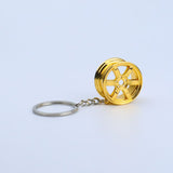 5 pcs Car Keychain,Zinc Alloy Car Wheel Keychain Tire Rim Keychain Car Parts Model Key Chains Car Keyring Pendant