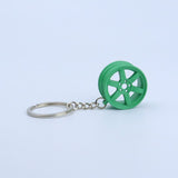 5 pcs Car Keychain,Zinc Alloy Car Wheel Keychain Tire Rim Keychain Car Parts Model Key Chains Car Keyring Pendant