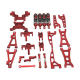 Aluminum Swing Arms & Steering Knuckle Kit & Shock Absorbers & Shock Tower Compatible with Upgrade Parts (Red) In Australia - Darrahopens