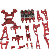 Aluminum Swing Arms & Steering Knuckle Kit & Shock Absorbers & Shock Tower Compatible with Upgrade Parts (Red) In Australia - Darrahopens