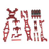 Aluminum Swing Arms & Steering Knuckle Kit & Shock Absorbers & Shock Tower Compatible with Upgrade Parts (Red)