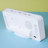 Digital Bedside Time Temperature Function, Adjustable Brightness Mirror Surface Led Display Alarm Clock for Home