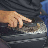 Horse Hair Interior Cleaning Brush for Car Interiors, Furniture, Apparel, Boots, and More (Works on Natural,, Faux Leathe)