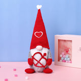 2PCS Gnome Plush Doll Decorations Faceless Doll Handmade Valentine Gnome Decor Mr & Mrs Stuffed Gnomes Plush Doll Ornaments
