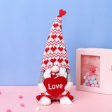 2PCS Gnome Plush Doll Decorations Faceless Doll Handmade Valentine Gnome Decor Mr & Mrs Stuffed Gnomes Plush Doll Ornaments