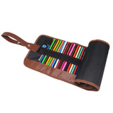 Handmade 72 Slots Roll Up Pencil Case, Oxford Cloth Pencil Wrap Pouch Pen Holder Organizer for Artist Drawing Coloring Sketching