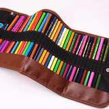 Handmade 72 Slots Roll Up Pencil Case, Oxford Cloth Pencil Wrap Pouch Pen Holder Organizer for Artist Drawing Coloring Sketching