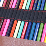 Handmade 72 Slots Roll Up Pencil Case, Oxford Cloth Pencil Wrap Pouch Pen Holder Organizer for Artist Drawing Coloring Sketching