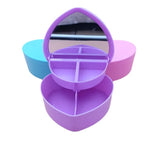 3 pcs Heart Shape Jewelry Box,Small Trinket Storage Organizer Box,Wedding Box Keepsake Box Portable Organizer Boxes In Australia - Darrahopens