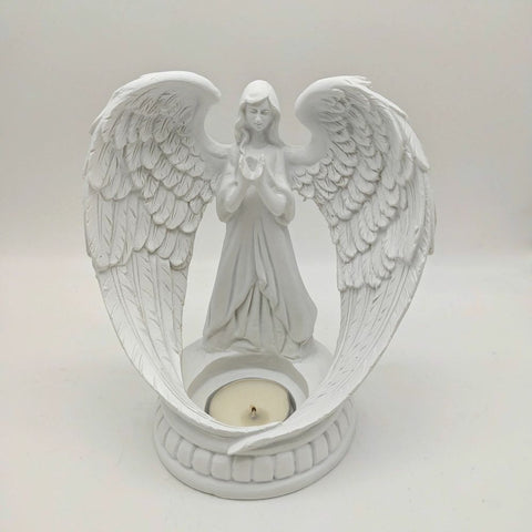 Cosy Resin Angel Figurine Candle Holder, Praying Angel Figurine, Stylish Tea Light Holder, Angel Ornament, Ornament for Home In Australia - Darrahopens