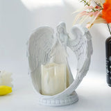 Cosy Resin Angel Figurine Candle Holder, Praying Angel Figurine, Stylish Tea Light Holder, Angel Ornament, Ornament for Home