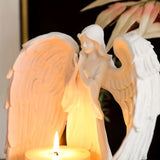 Cosy Resin Angel Figurine Candle Holder, Praying Angel Figurine, Stylish Tea Light Holder, Angel Ornament, Ornament for Home