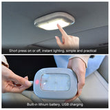 Car Interior Ceiling Roof Lights, Magnetic Rechargeable USB Wireless Dome Lamp, LED Auto Map Reading Light Cover