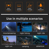 Head Torch Rechargeable, LED Headlamp, Motion Sensor LED Headlight , IPX6 Waterproof for Runner, Camping, Hiking In Australia - Darrahopens