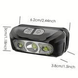Head Torch Rechargeable, LED Headlamp, Motion Sensor LED Headlight , IPX6 Waterproof for Runner, Camping, Hiking