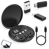 USB Adapter Cable Kit, Multi Charging Cable Case Convertor Adapter, Data Transfer Contains Card Slot for Traveling In Australia - Darrahopens