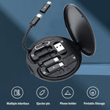 USB Adapter Cable Kit, Multi Charging Cable Case Convertor Adapter, Data Transfer Contains Card Slot for Traveling