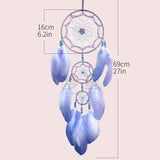 Purple Flower Dream Catchers Feathers Bohemian Handmade Home Wall Hanging Decoration Fairy Dream Catcher In Australia - Darrahopens
