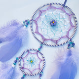 Purple Flower Dream Catchers Feathers Bohemian Handmade Home Wall Hanging Decoration Fairy Dream Catcher