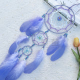 Purple Flower Dream Catchers Feathers Bohemian Handmade Home Wall Hanging Decoration Fairy Dream Catcher In Australia - Darrahopens