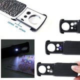 2 pcs Jewelry Loupe Magnifier with LED Light, 30X,60X,90X Pocket Magnifying Glass for Rocks Stamps Coins In Australia - Darrahopens