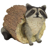 the Raccoon Indoor/Outdoor Garden Animal Statue, 3.15 Inches Wide, 1.96Inches Deep, 4.72 Inches High, Handcast Polyresin