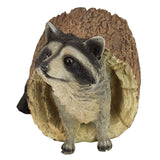 the Raccoon Indoor/Outdoor Garden Animal Statue, 3.15 Inches Wide, 1.96Inches Deep, 4.72 Inches High, Handcast Polyresin