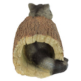 the Raccoon Indoor/Outdoor Garden Animal Statue, 3.15 Inches Wide, 1.96Inches Deep, 4.72 Inches High, Handcast Polyresin