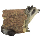 the Raccoon Indoor/Outdoor Garden Animal Statue, 3.15 Inches Wide, 1.96Inches Deep, 4.72 Inches High, Handcast Polyresin