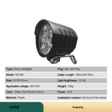 Headlight and Tail Light Sets, Headlight Front Rear Light Taillight with Horn for Electric Bicycle Series Motor