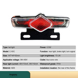 Headlight and Tail Light Sets, Headlight Front Rear Light Taillight with Horn for Electric Bicycle Series Motor