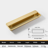 2 pcs Drawer Cabinet Door Shoe Cabinet Concealed Door Handle Closet Door Slotted Embedded Invisible Door Pull