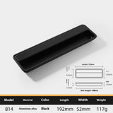 2 pcs Drawer Cabinet Door Shoe Cabinet Concealed Door Handle Closet Door Slotted Embedded Invisible Door Pull