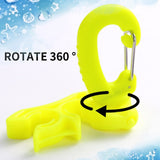 2 Packs Scuba Hose Clip Scuba Diving Hose Holder Clip, Hose Holder with Snap Hook Buckle for Snorkeling Scuba Diving Accessories