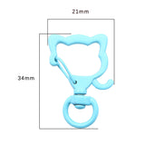 6pcs 3 Colors Lobster Claw Clasps Colorful Zinc Alloy Spring Snap Hook Swivel Trigger Dog Head Keychain Clip