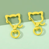 6pcs 3 Colors Lobster Claw Clasps Colorful Zinc Alloy Spring Snap Hook Swivel Trigger Dog Head Keychain Clip
