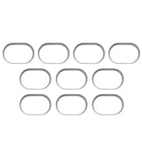 10pcs/set Cake Mold Oval Half-cooked Cheese Mold Cheese Mould Tray ToolsVent Hole Stainless Steel Mold Cake Cutting Baking Mould