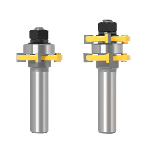 2 pcs Adjustable Tongue and Groove Router Bit Set with 1/2 Inch Shank, Stock Woodworking Cutting Milling Tools In Australia - Darrahopens