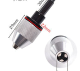 2 pcs Drill Chuck Adapter, Hex Shank Keyless Drill Chuck Fast Change Adapter Converter Drill Adapter in 0.3-6.5 mm