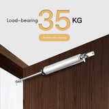 Standard Duty Pneumatic Door Closer, Window Closer, Snap Plate Hold Open Feature & Smooth Closing Motion, Adjustable Closing