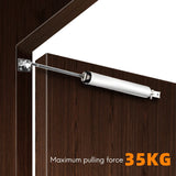 Standard Duty Pneumatic Door Closer, Window Closer, Snap Plate Hold Open Feature & Smooth Closing Motion, Adjustable Closing