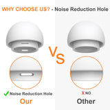 Replacement Ear Tips Accessory Silicon and Memory Foam Ear Buds Tips with Storage Box (White 6 Pair Memory Foam)